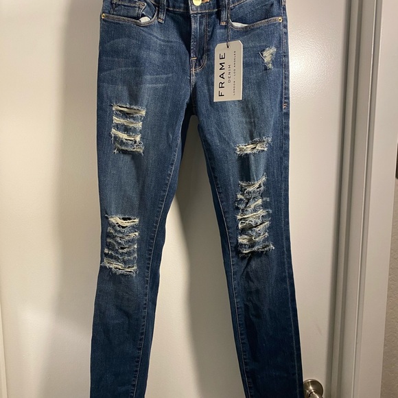 FRAME Denim Le Skinny de Jeanne in Sunset Grove size 26 NEW WITH TAGS - Picture 1 of 8